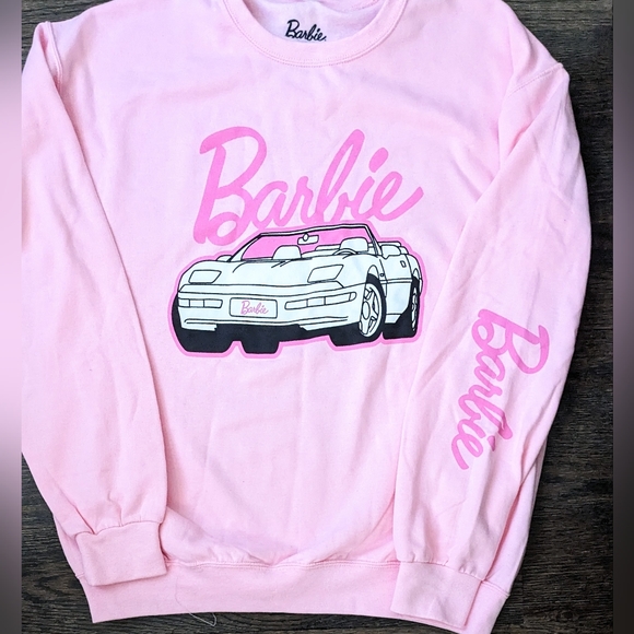 Barbie Tops - RARE Large Barbie Convertible Car Crewneck Sweatshirt Large